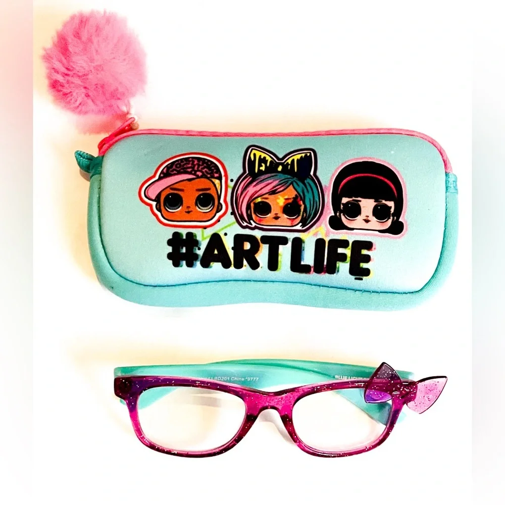LOL Surprise Blue Light Blocking Sunglasses With Case for Computer&Video Gaming